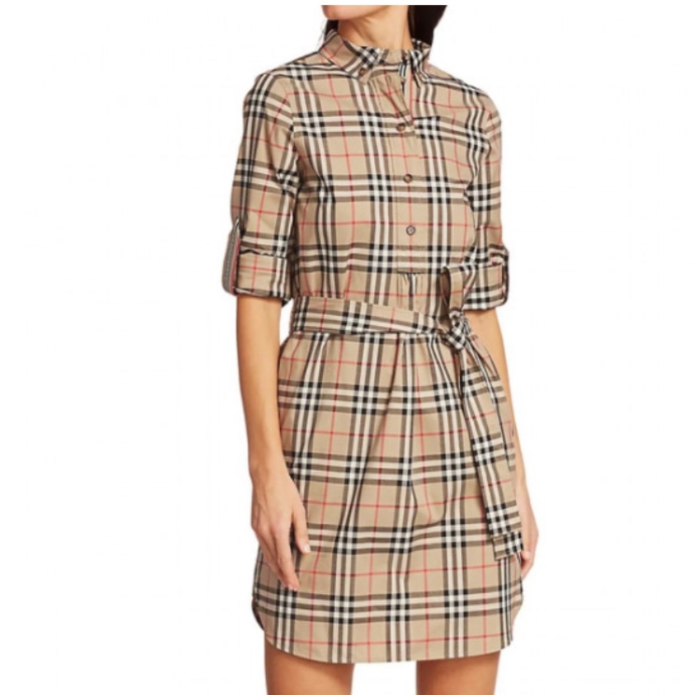 BURBERRY Giovanna Vintage Check Belted Shirtdress | UK 8 / US 6